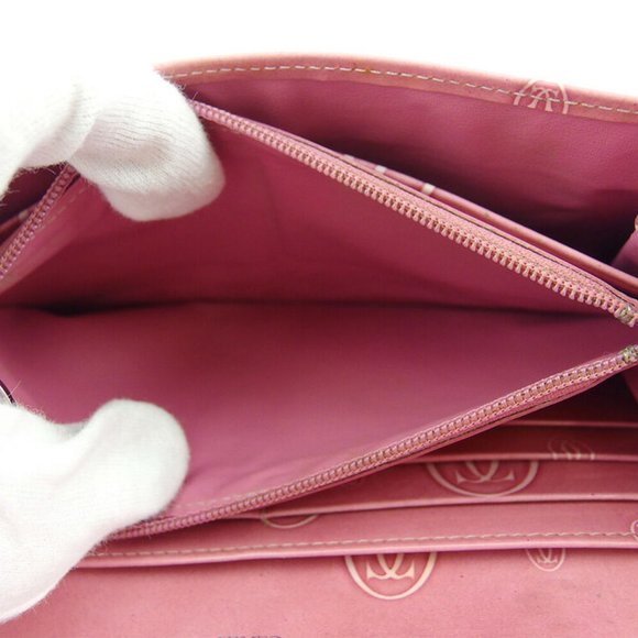 Cartier Purse Happy Birthday pink enamel leather Authentic used